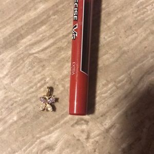 Amethyst and diamond butterfly pendant